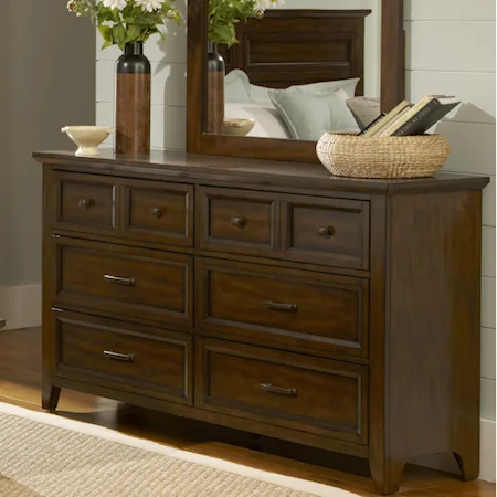 Transitional 6-Drawer Dresser